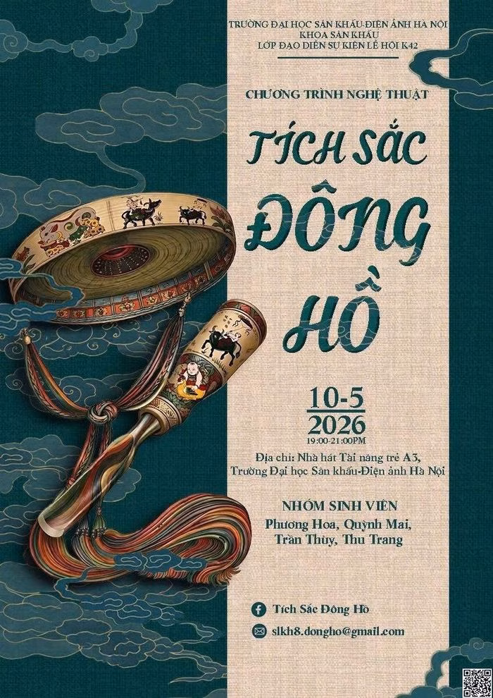 Sự kết hợp giữa âm nhạc dân gian và thủ pháp thị giác hiện đại mang đến trải nghiệm độc đáo cho khán giả. Ảnh: BTC.